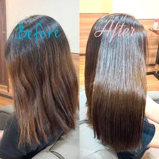 セミロング カラー Annon プライベートサロンのヘアスタイル