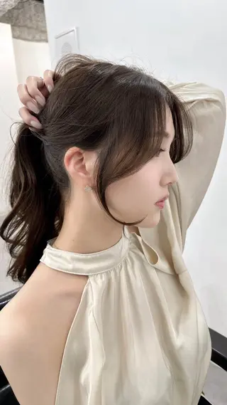 ロング のり🐼顔まわり/ 韓国/レイヤーカットのヘアスタイル