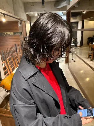 セミロング パーマ 【お洒落パーマ】 Elme　肥塚康汰郎のヘアスタイル