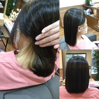 ミディアム カラー Annon プライベートサロンのヘアスタイル