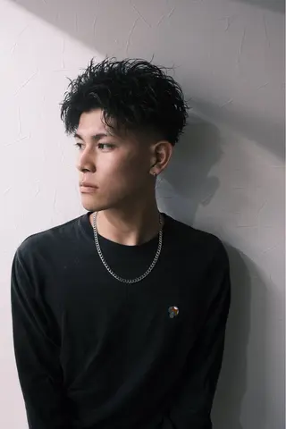 ショート パーマ メンズ sunc所属・梅田l大人韓国ヘア レイヤー×艶カラーのヘアスタイル