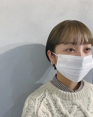 ショート カラー ボブパーマコテ巻き風 パーマNo1深江秀平のヘアスタイル