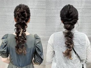 ロング カラー ヘアアレンジ LIP 大阪本店 エクステ 堀谷和孝のヘアスタイル