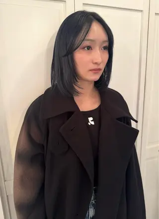 カラー ブリーチカラー🎀 韓国風/寺門美優のヘアスタイル