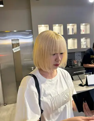 セミロング カラー 韓国/トレンド レイヤー【101】のヘアスタイル