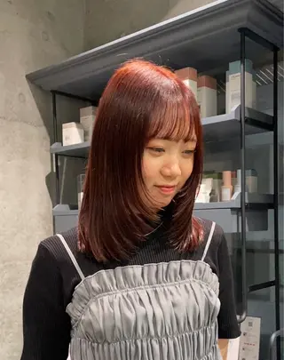 カラー 🌱暖色カラー/ 艶カラーMIHOのヘアスタイル