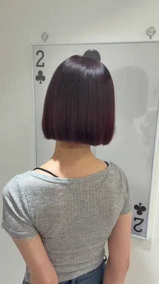 ミディアム Haruna/河原町 ハイトーン🤍のヘアスタイル