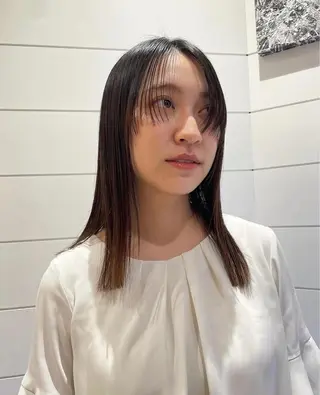 ミディアム 柔らかい透明感カラー 🎀maria🎀のヘアスタイル