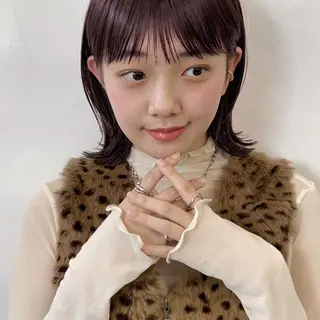 ミディアム カラー ヘアアレンジ 【柔らか透明感✨/ 似合せ前髪】大石葉月のヘアスタイル
