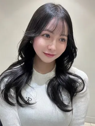 ロング カラー Euphoria新宿店所属・新宿/透明感カラー 縮毛矯正/SHOKIのヘアスタイル