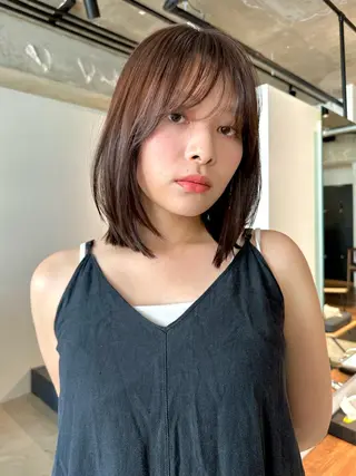 ショート カラー パーマ 🫧小顔×似合わせ× 透明感カラー🫧のヘアスタイル