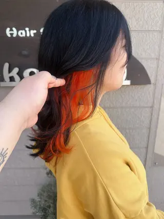 セミロング カラー beautySalon Kokomi所属・きくだ えれなのヘアスタイル