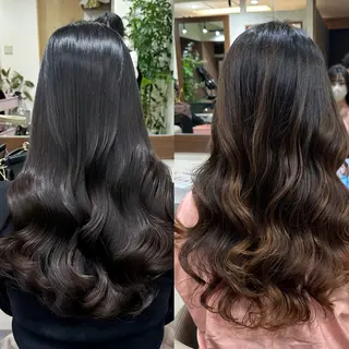ロング 韓国風パーマ/ヘア セット/店長みづきのヘアスタイル