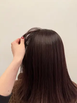 セミロング ホリグチ ルナのヘアスタイル