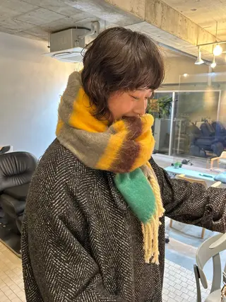 ミディアム パーマ 小野 明日香のヘアスタイル