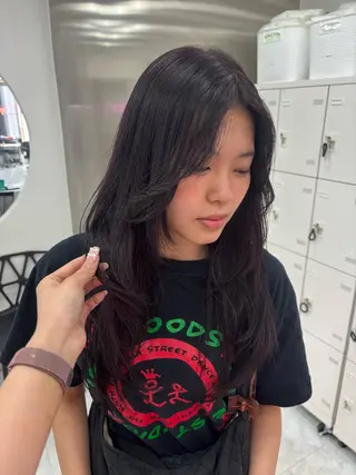 カラー かわいい艶髪🤍 れいな🤍のヘアスタイル