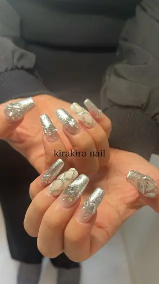 ネイル 🫧飛山琉桜/二条 ネイルアート/束感のマツエク・マツパデザイン