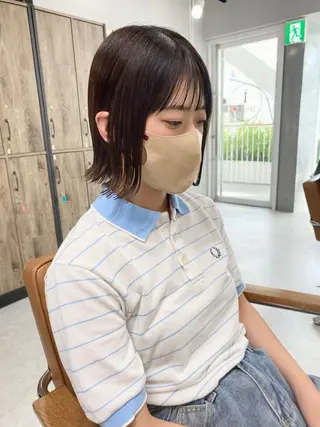 ミディアム カラー ヘアアレンジ 🌷FUKA🌷 まろやかハイトーンのヘアスタイル