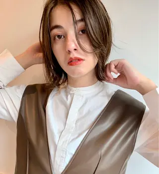 ミディアム カラー パーマ CEINE【セーヌ】 三軒茶屋のヘアスタイル