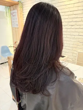 ロング くびれヘア/レイヤー カット/ユウカのヘアスタイル