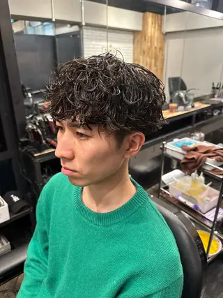 ショート パーマ メンズ ツイスパ/メンズ パーマ/歩夢のヘアスタイル