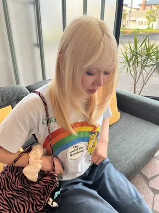 ロング カラー 只野 真衣のヘアスタイル