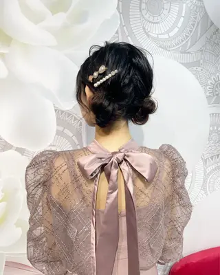 セミロング ヘアアレンジ 佐野 優美子のヘアスタイル