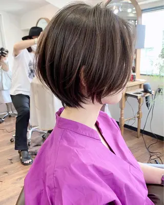 ショート 縮毛矯正/ショート/ レイヤー/畑中正敏のヘアスタイル