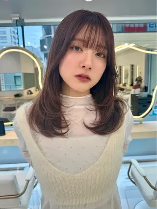 ミディアム 顔周り🇰🇷韓国 レイヤー/いづみ💞のヘアスタイル