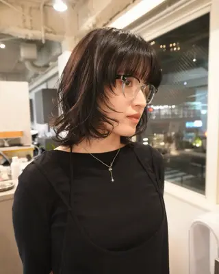 ショート カラー パーマ ヒガシ サヨのヘアスタイル