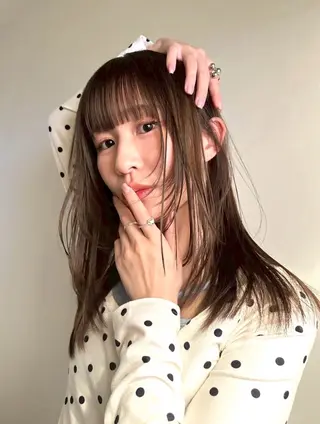 セミロング カラー KEYMAN MEGUMIのヘアスタイル