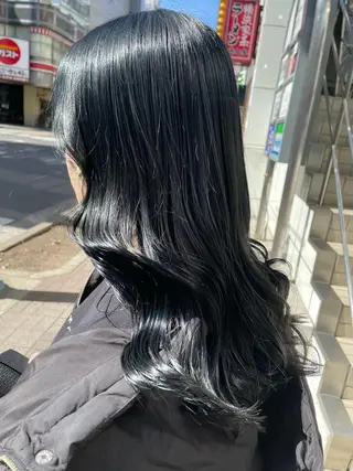 セミロング カラー 韓国ヘア🦋 MIYUのヘアスタイル