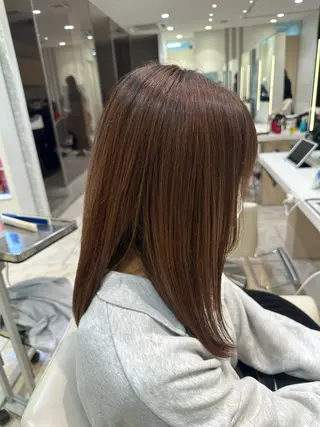 セミロング カラー 波巻パーマ/毛流れ パーマ☘️りゅうせいのヘアスタイル