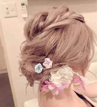 セミロング ヘアアレンジ GRANLUSSO 〜グランルッソ駅前店所属・木口 嘉美のヘアスタイル