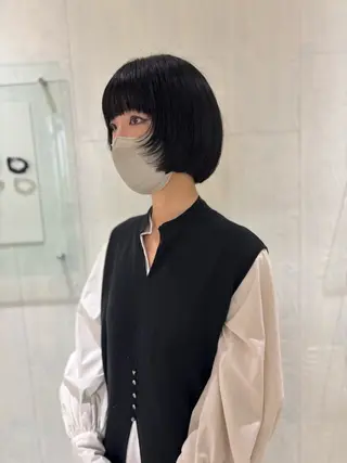 ショート yui🥀/ボブ /ブリーチなしカラーのヘアスタイル