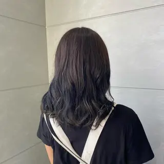 セミロング カラー 天池 結衣のヘアスタイル