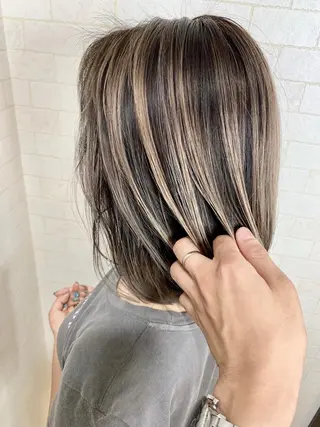 ミディアム カラー 神野 雅樹のヘアスタイル