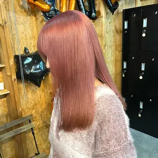 カラー まろみ暖色×ボブ ×chia🕯のヘアスタイル