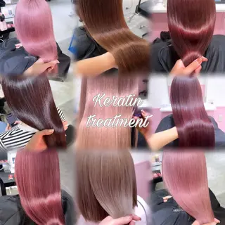 ロング 🎀ダブルカラー/ ピンク×ガーリー🎀のヘアスタイル