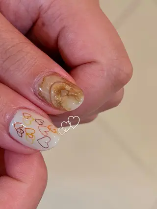 ネイル なんば堀江/育爪施術 ニュアンス✻Kaphのネイルデザイン