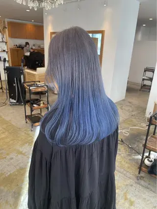 ロング miyu ハイトーンモデル募集のヘアスタイル