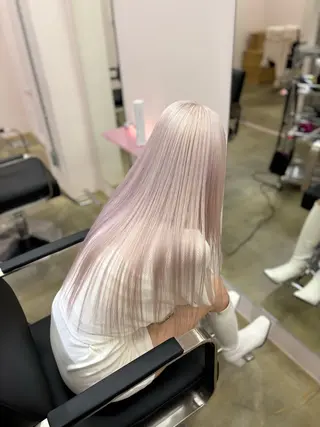 カラー 田中麻鈴/ハイトーン /ミルクティーのヘアスタイル