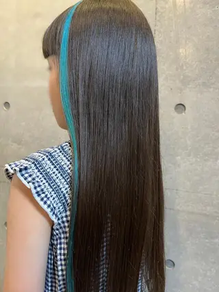 ロング カラー キッズ 13日案内◎ 💐🤍理保のヘアスタイル