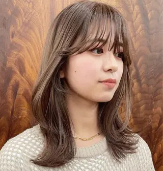 ミディアム カラー 透明感カラー/レイ ヤー/Nana🌈のヘアスタイル