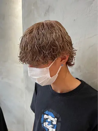 パーマ メンズ ブリーチ/パーマ特化 片平和寿のヘアスタイル