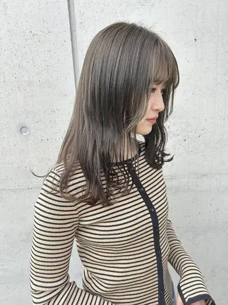 セミロング カラー achieve tillのヘアスタイル