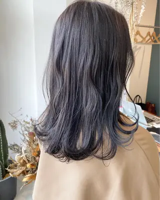 ミディアム カラー パーマ OVER→三軒茶屋 /縮毛矯正・髪質改善のヘアスタイル