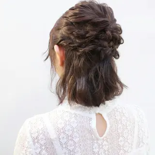 ヘアアレンジ Click所属・クニモトハルナ ボブ/柔らかカラーのヘアスタイル