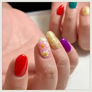 ネイル Beauty salon Ryu・ange所属・PEARL ROSE パールローズのネイルデザイン