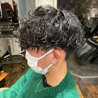 ミディアム パーマ メンズ ミモリ ユウタのヘアスタイル